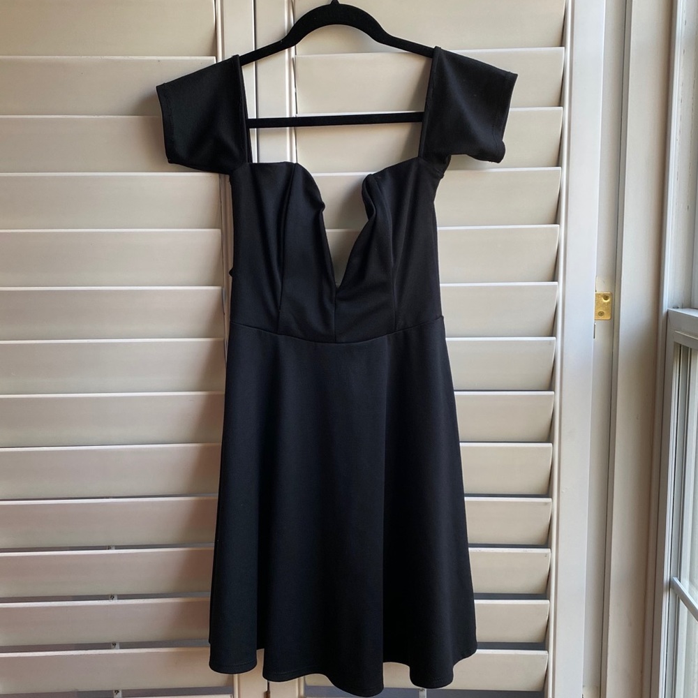 Nasty Gal Deep Plunge Back Mini Dress